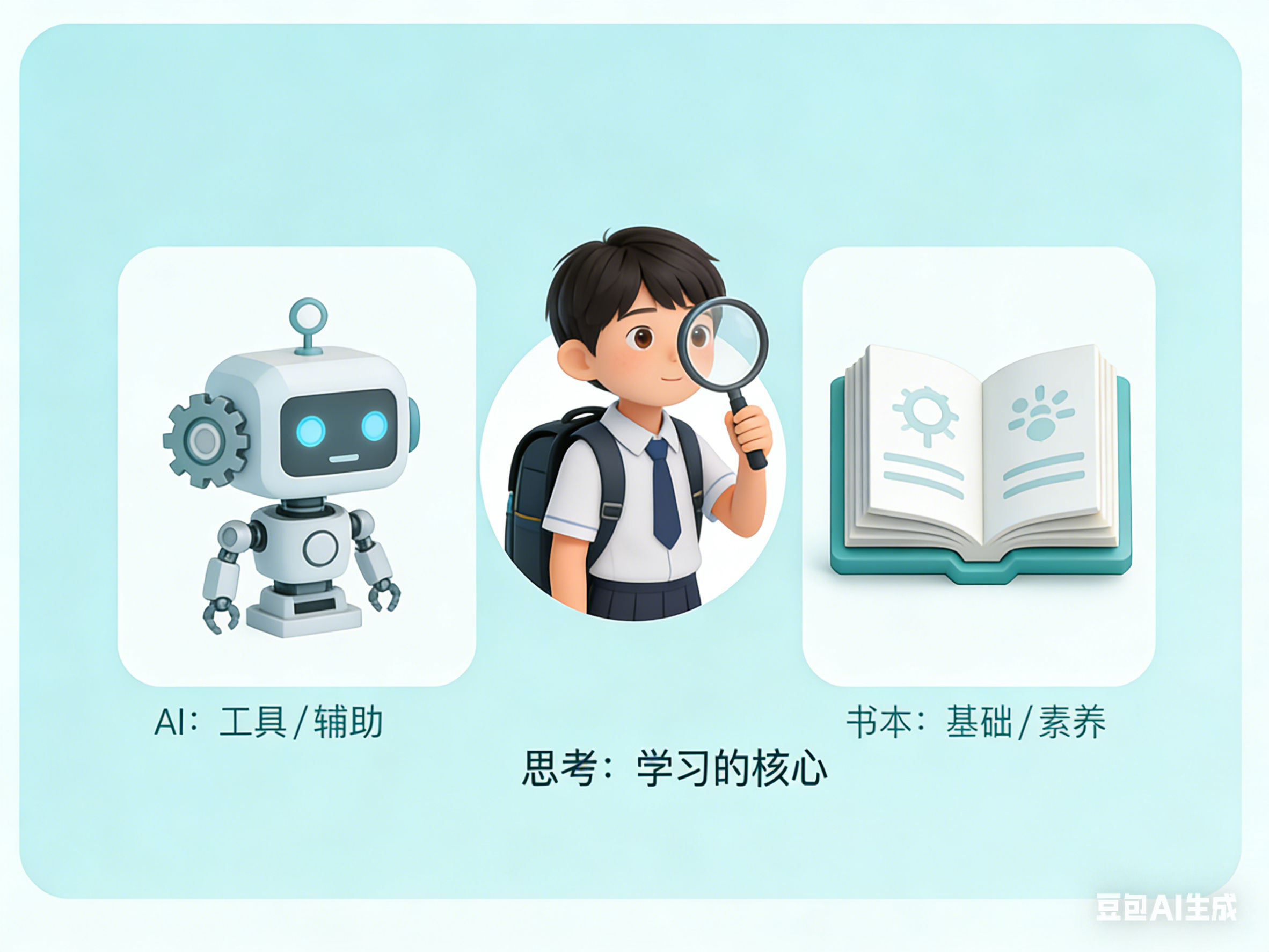 知识与素养：学习基础与成长的示意图